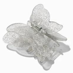 Claire's Barrettes Et Pinces-Pince à cheveux papillon à paillettes couleur argentée