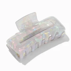 Claire's Barrettes Et Pinces-Pince à cheveux rectangulaire bleue iridescente