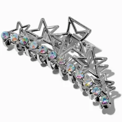 Claire's Barrettes Et Pinces-Pince à cheveux étoiles strass couleur argentée
