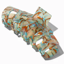 Claire's Barrettes Et Pinces-Pince à cheveux tourbillon couleur turquoise et marron