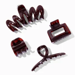 Claire's Barrettes Et Pinces-Pinces à cheveux aux designs variés écaille de tortue - Lot de 4
