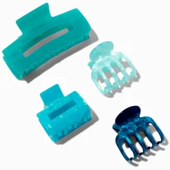 Claire's Barrettes Et Pinces-Pinces à cheveux bleu été - Lot de 4