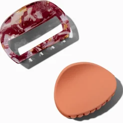 Claire's Barrettes Et Pinces-Pinces à cheveux mauves écaille de tortue - Lot de 2