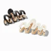 Claire's Barrettes Et Pinces-Pinces à cheveux ondulées noire et crème - Lot de 2