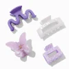 Claire's Barrettes Et Pinces-Pinces à cheveux papillons violets variés - Lot de 4