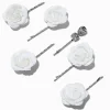 Claire's Barrettes Et Pinces-Pinces à cheveux strass fleur tulle blanches - Lot de 6