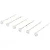 Claire's Barrettes Et Pinces-Épingles à cheveux gouttes en zircon cubique d'imitation couleur argentée - Lot de 6