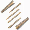 Claire's Barrettes Et Pinces-Épingles plates avec strass couleur dorée - Lot de 6
