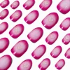 Claire's Ongles-Pink Radiating Heart Stiletto Press On Vegan Faux Nail Set - 24 Pack