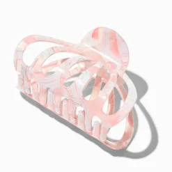 Claire's Barrettes Et Pinces-Pink Tortoiseshell Clamshell Hair Claw