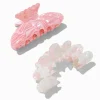 Claire's Barrettes Et Pinces-Pink Wavy Mixed Hair Claws - 2 Pack