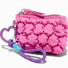 Claire's Porte-monnaies-Pochette poignet en nylon bombée rose