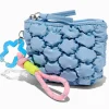 Claire's Porte-monnaies-Pochette poignet en nylon bombée bleue