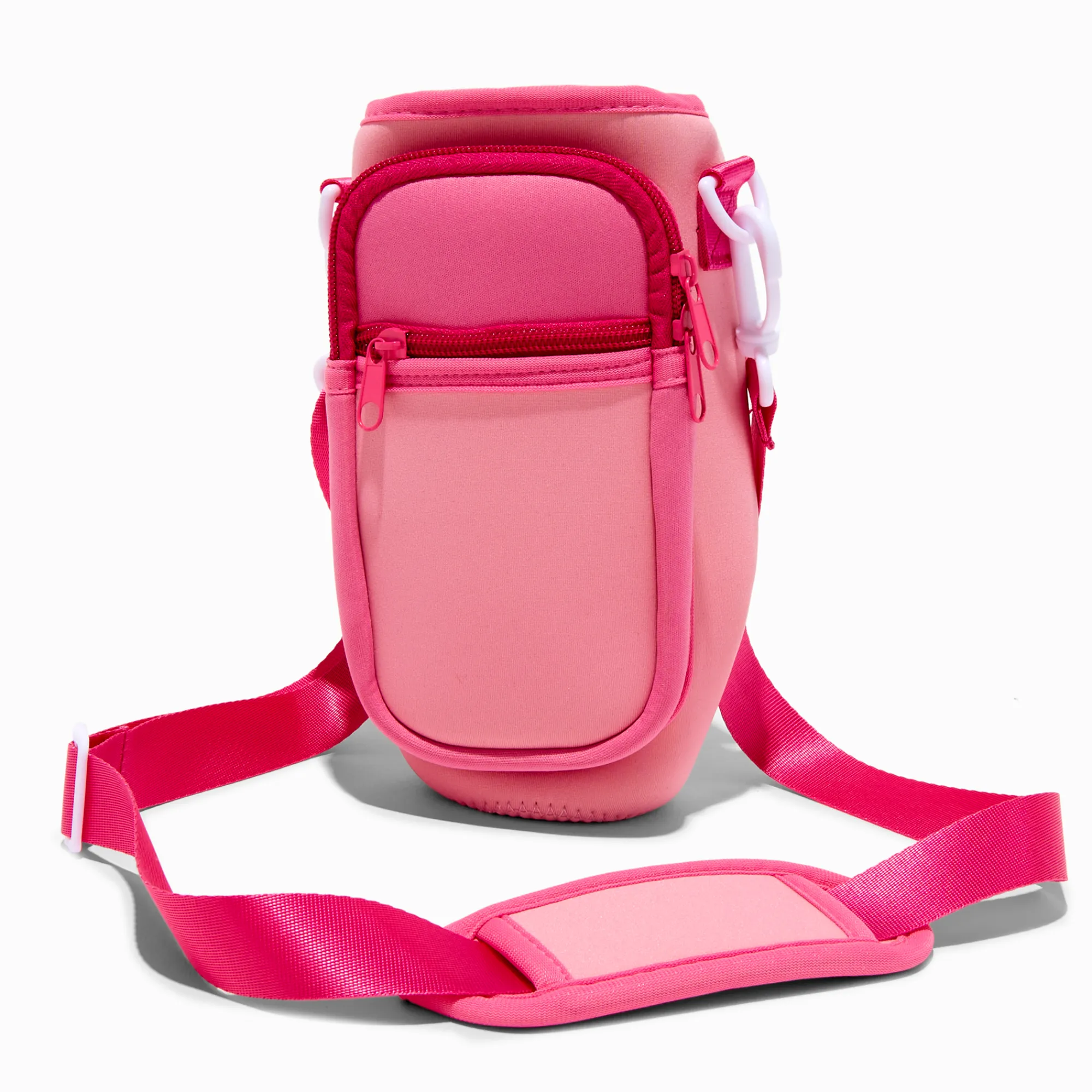 Claire's Gourdes Et Tasses-Porte-bouteille d’eau à bandoulière style color block rose