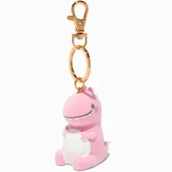 Claire's Porte-clés-Porte-clé en peluche dinosaure rose