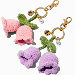 Claire's Porte-clés-Porte-clés best friends tulipe en crochet - Lot de 2