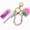 Claire's Lèvres|Porte-clés-Porte-clés bracelet gloss breloque fraise « Happy »