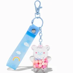 Claire's Porte-clés-Porte-clés bracelet ours joyeux rempli d'eau