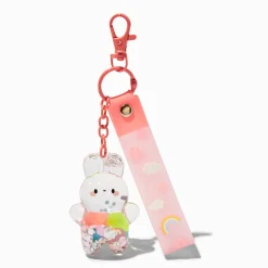 Claire's Porte-clés-Porte-clés bracelet rempli d'eau lapin