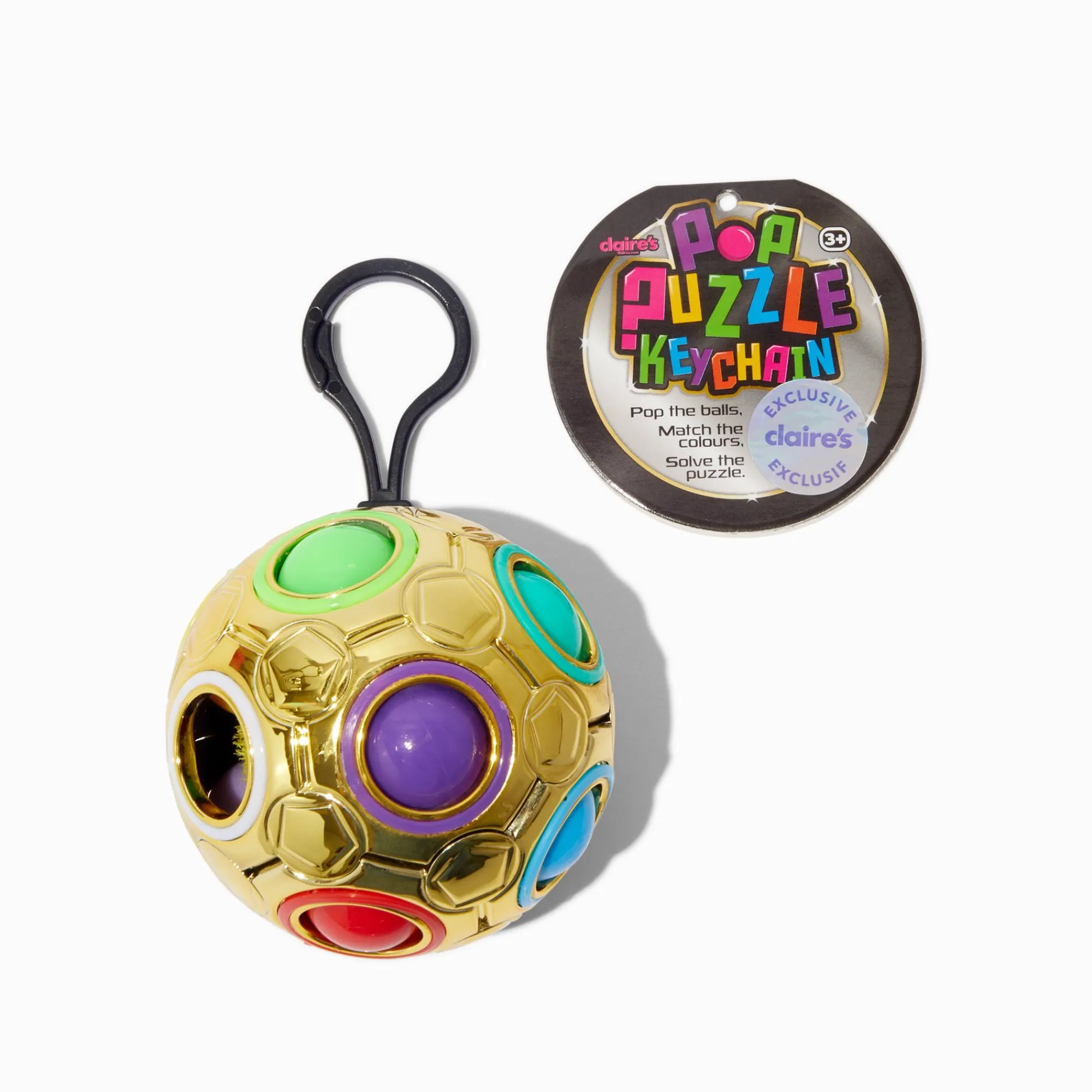Claire's Jouets Fidget|Porte-clés-Porte-clés en exclusivité chez Claire’s puzzle pop métallique Claire's - Les modèles peuvent varier