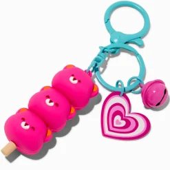 Claire's Porte-clés-Porte-clés friandise trio d'ours rose