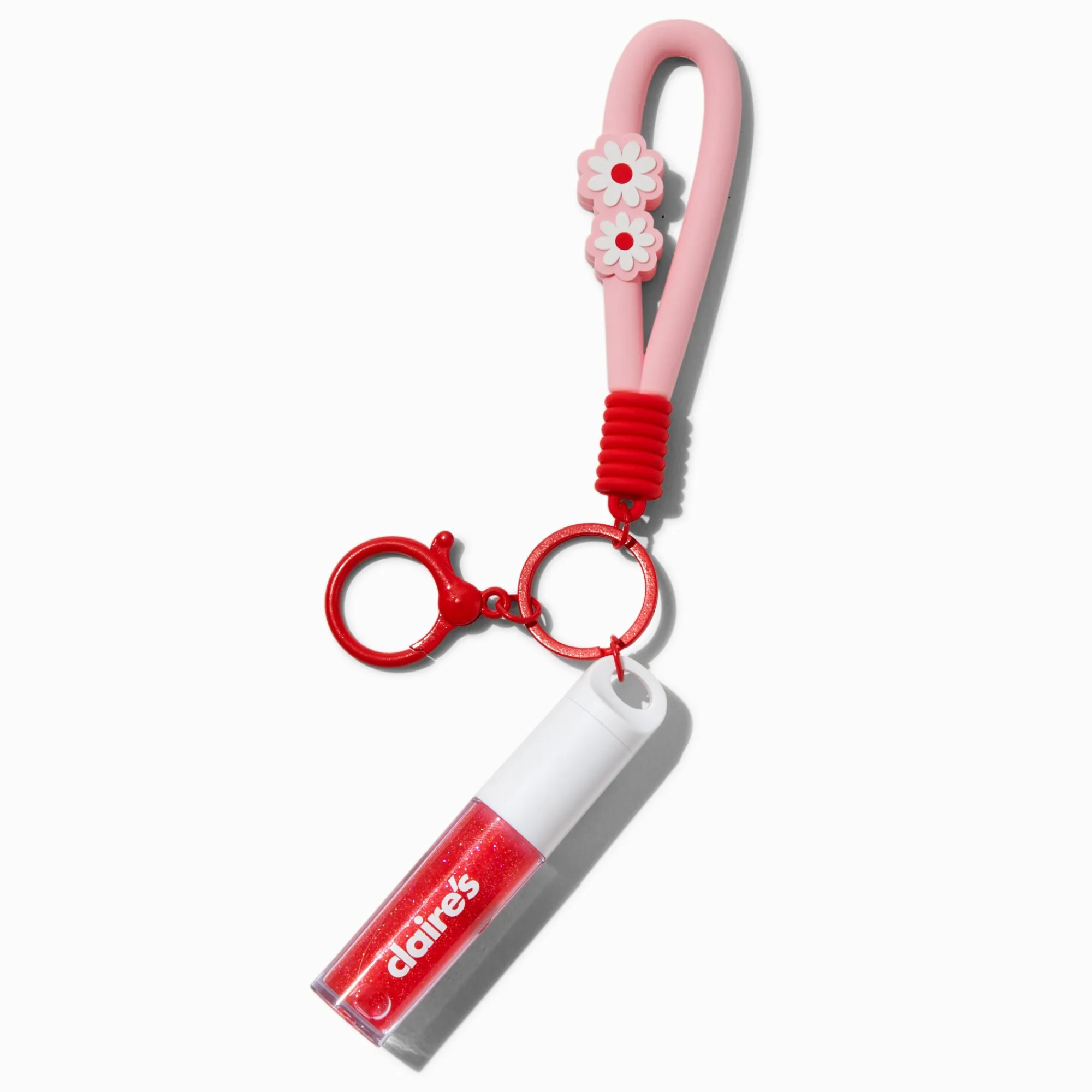 Claire's Lèvres-Porte-clés gloss marguerite rouge