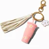 Claire's Porte-clés-Porte-clés marguerite gobelet café rose