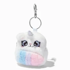 Claire's Porte-clés-Porte-clés mini sac à dos chat-licorne