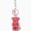 Claire's Porte-clés-Porte-clés ours bling-bling rose