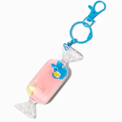 Claire's Porte-clés-Porte-clés à paillettes rempli d’eau bonbon pingouin