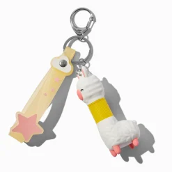 Claire's Porte-clés-Porte-clés pochette poignet lama extensible