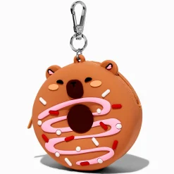 Claire's Porte-monnaies-Porte-clés porte-monnaie en silicone supérette donut glacé cabybara