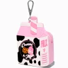 Claire's Porte-monnaies-Porte-clés porte-monnaie en silicone lait fraise