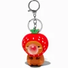 Claire's Porte-clés-Porte-clés à presser capybara fraise