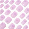 Claire's Ongles-Purple Heart Short Square Vegan Faux Nail Set - 24 Pack