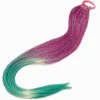 Claire's Perruques Et Extensions-Purple, Mint, & Tinsel Ombré Faux Hair Tie