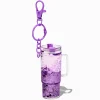 Claire's Porte-clés-Purple Tumbler Water-Filled Glitter Keychain