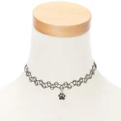 Claire's Colliers-Ras-de-cou d’humeur avec empreinte de patte façon tatouage