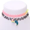 Claire's Colliers-Ras-de-cou effet tatouage arc-en-ciel Yin et Yang best friends - Lot de 2