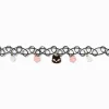 Claire's Colliers-Ras-de-cou effet tatouage breloque fleur rose chat noir