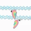Claire's Colliers-Ras-de-cou effet tatouage cœur fendu arc-en-ciel Best Friends - Lot de 2
