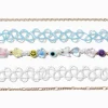 Claire's Colliers-Ras-de-cou effet tatouage et perlés Y2K, chaîne couleur dorée - Lot de 5
