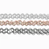Claire's Colliers-Ras-de-cou effet tatouage métalliques noirs - Lot de 3