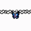 Claire's Colliers-Ras-de-cou effet tatouage noir avec pendentif papillon 3D