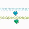 Claire's Colliers-Ras-de-cou effet tatouage pendentif cœur « BFF » phosphorescents best friends - Lot de 2