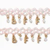 Claire's Colliers-Ras-de-cou effet tatouage rose lettre bulle couleur dorée Best friends - Lot de 2