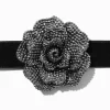 Claire's Colliers-Ras-de-cou en imitation velours noir rose clouté