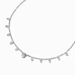 Claire's Colliers-Ras-de-cou Jasmin en zircon cubique couleur argentée