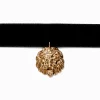 Claire's Colliers-Ras-de-cou pendentif lion couleur dorée