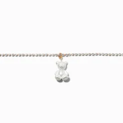 Claire's Colliers-Ras-de-cou pendentif ours nacré couleur dorée
